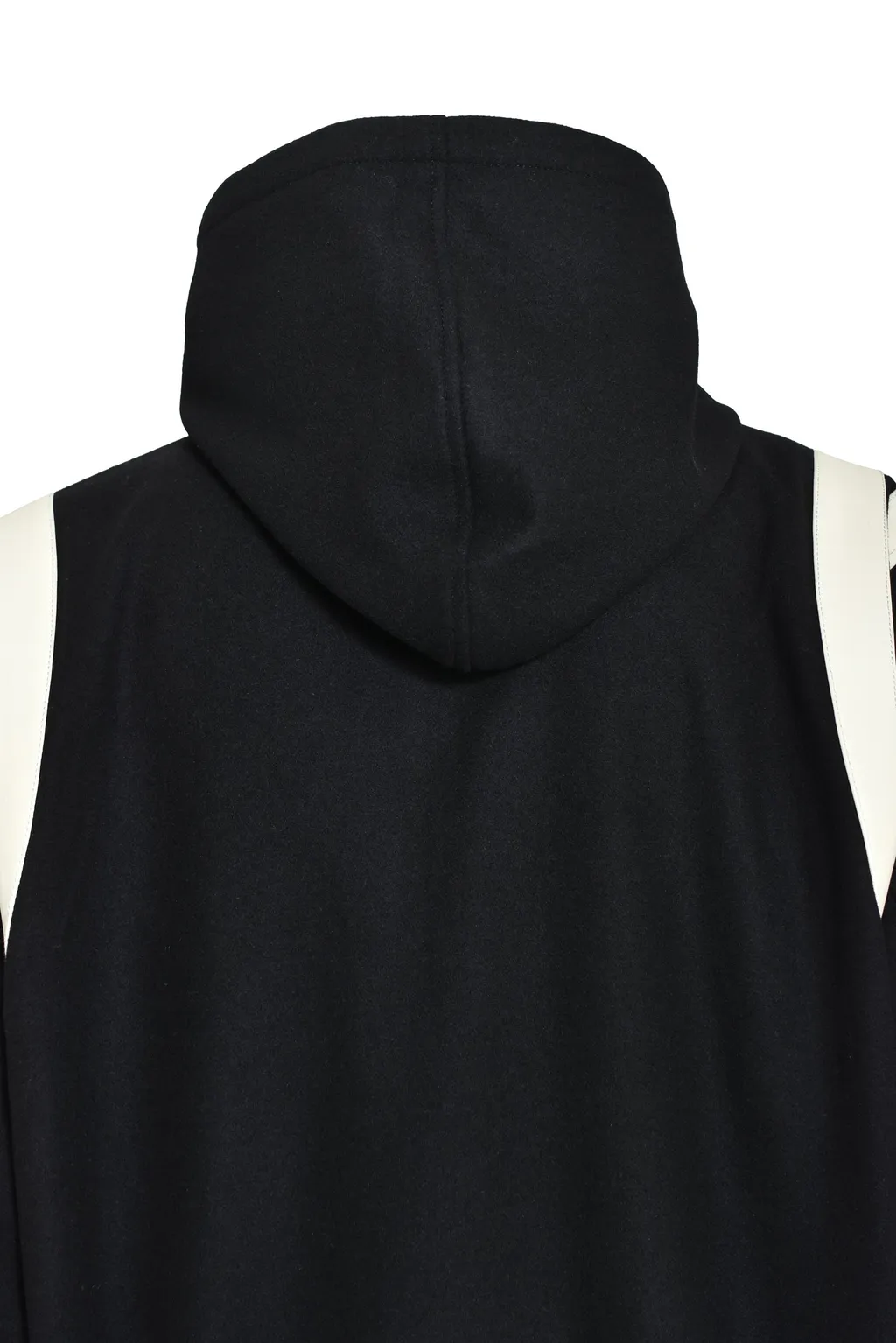 Arch Logo Hooded Versity Jacket / Blk Wht