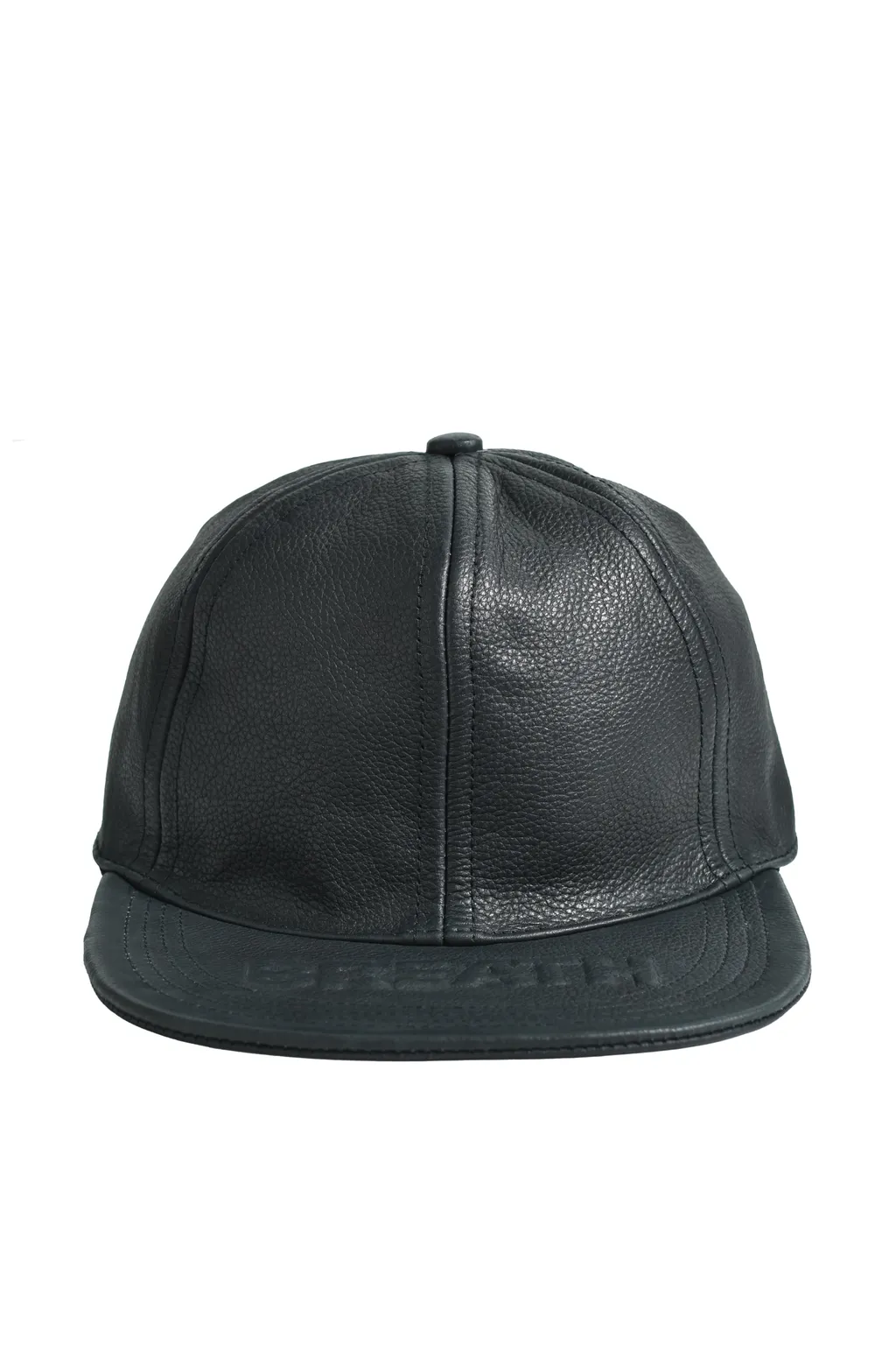 Emboss Leather Cap / Black