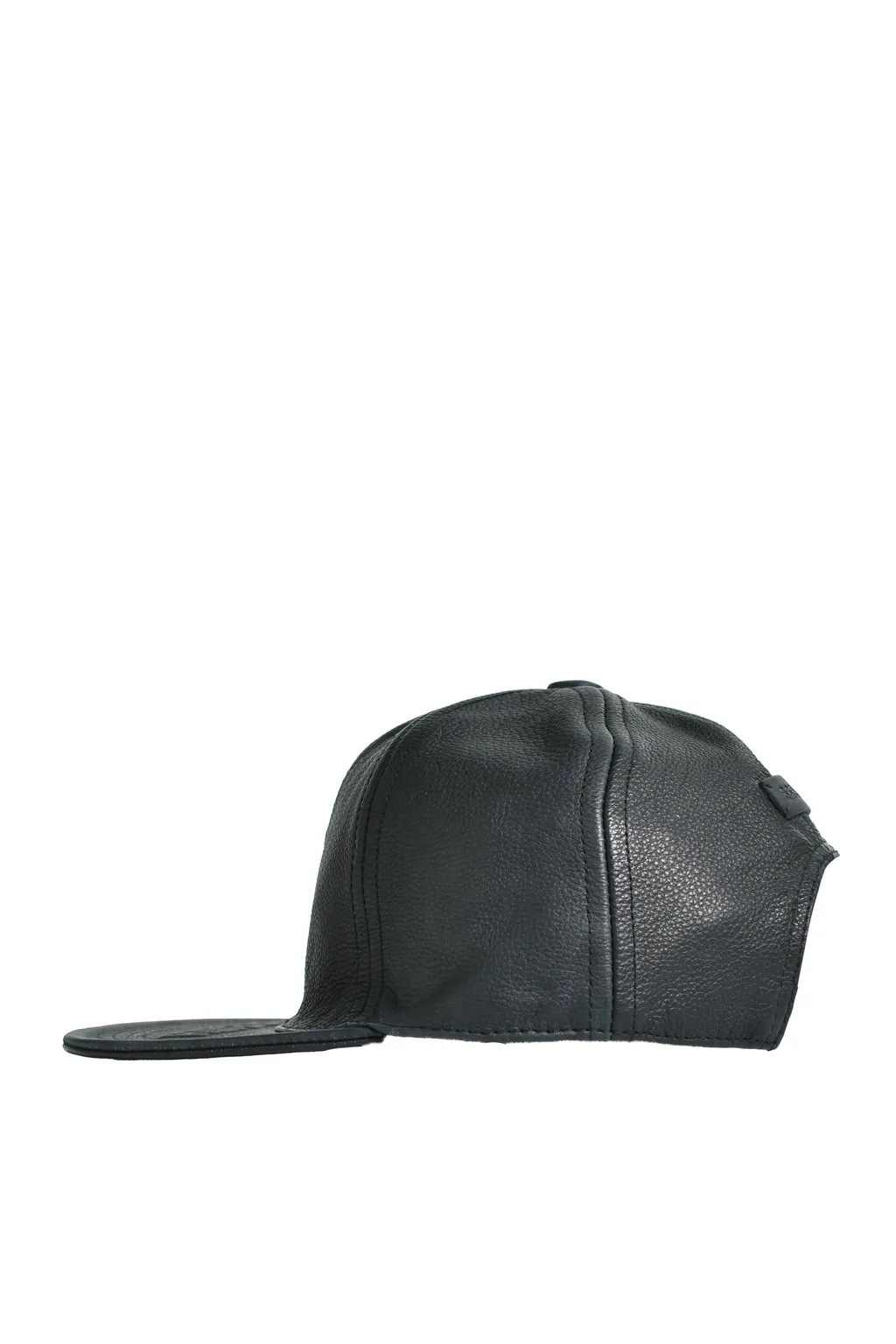Emboss Leather Cap / Black