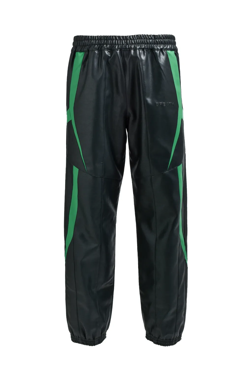 Faux Leather Lambo Track Pants / Blk