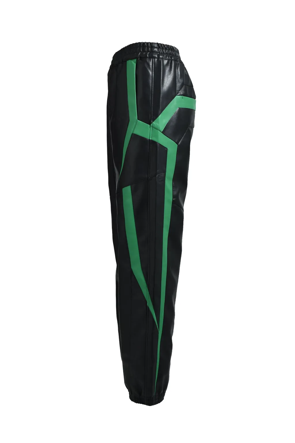Faux Leather Lambo Track Pants / Blk