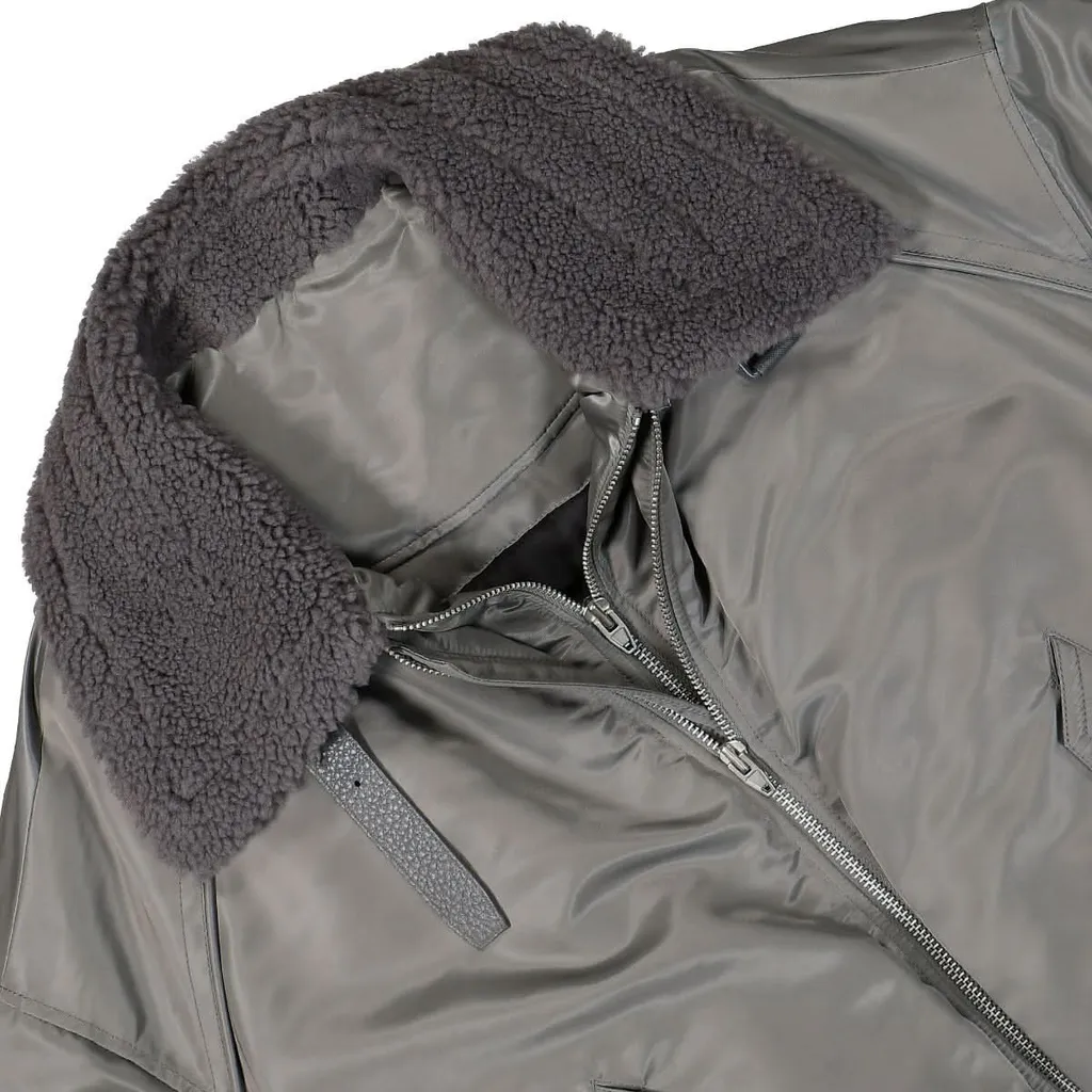 Juun J Zip-Up Long Sleeved Bomber Jacket