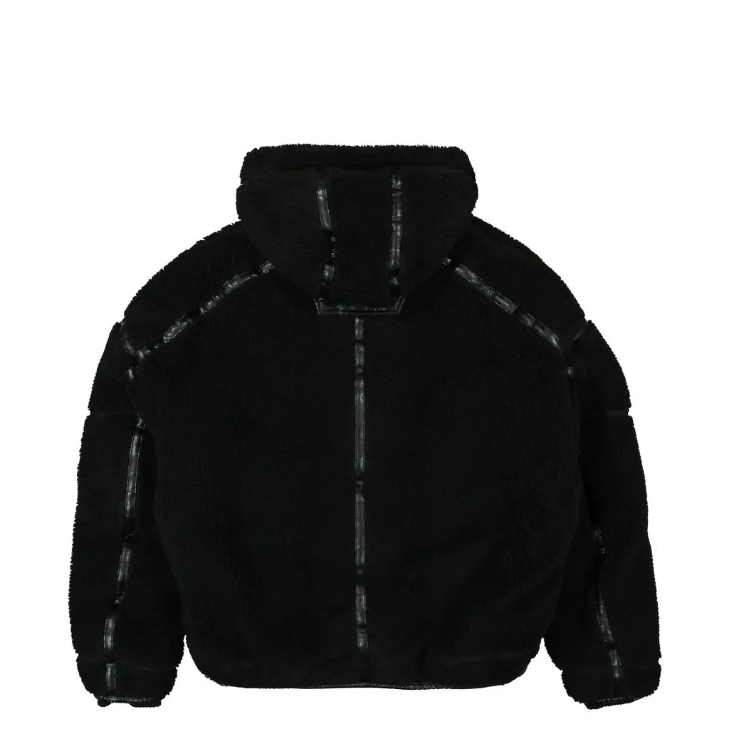 Juun J Faux-Shearling Drawstring Hooded Jacket