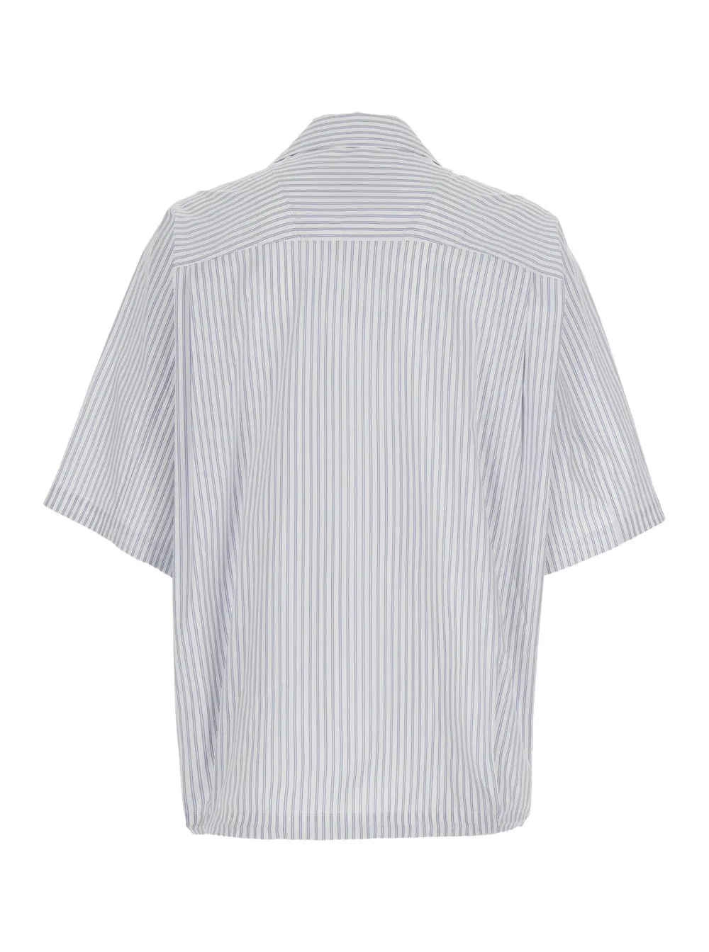 Juun J Poly Stripe Coach Short Sleeve Shirt