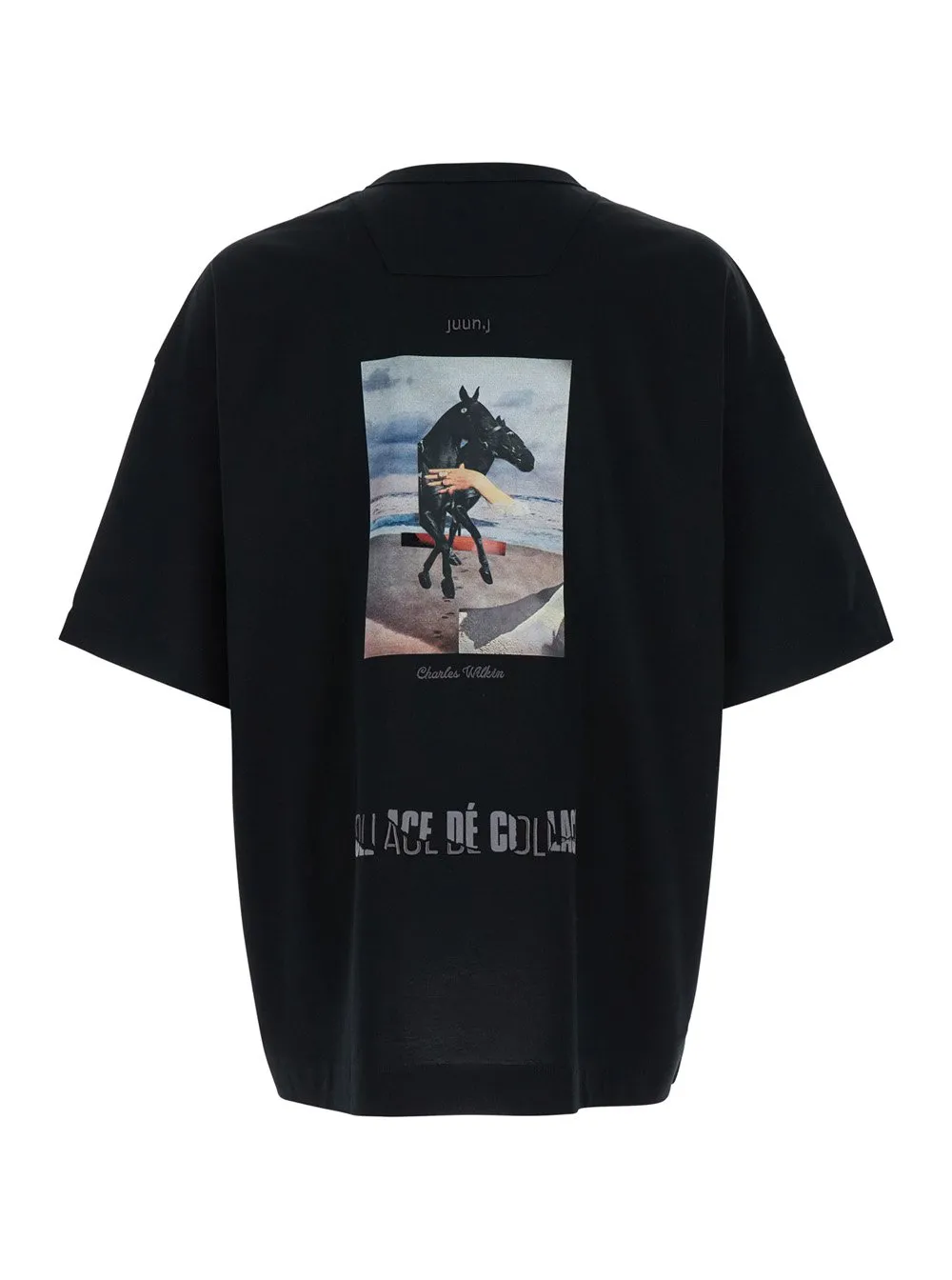 Juun J Graphic Printed Drop Shoulder T-Shirt