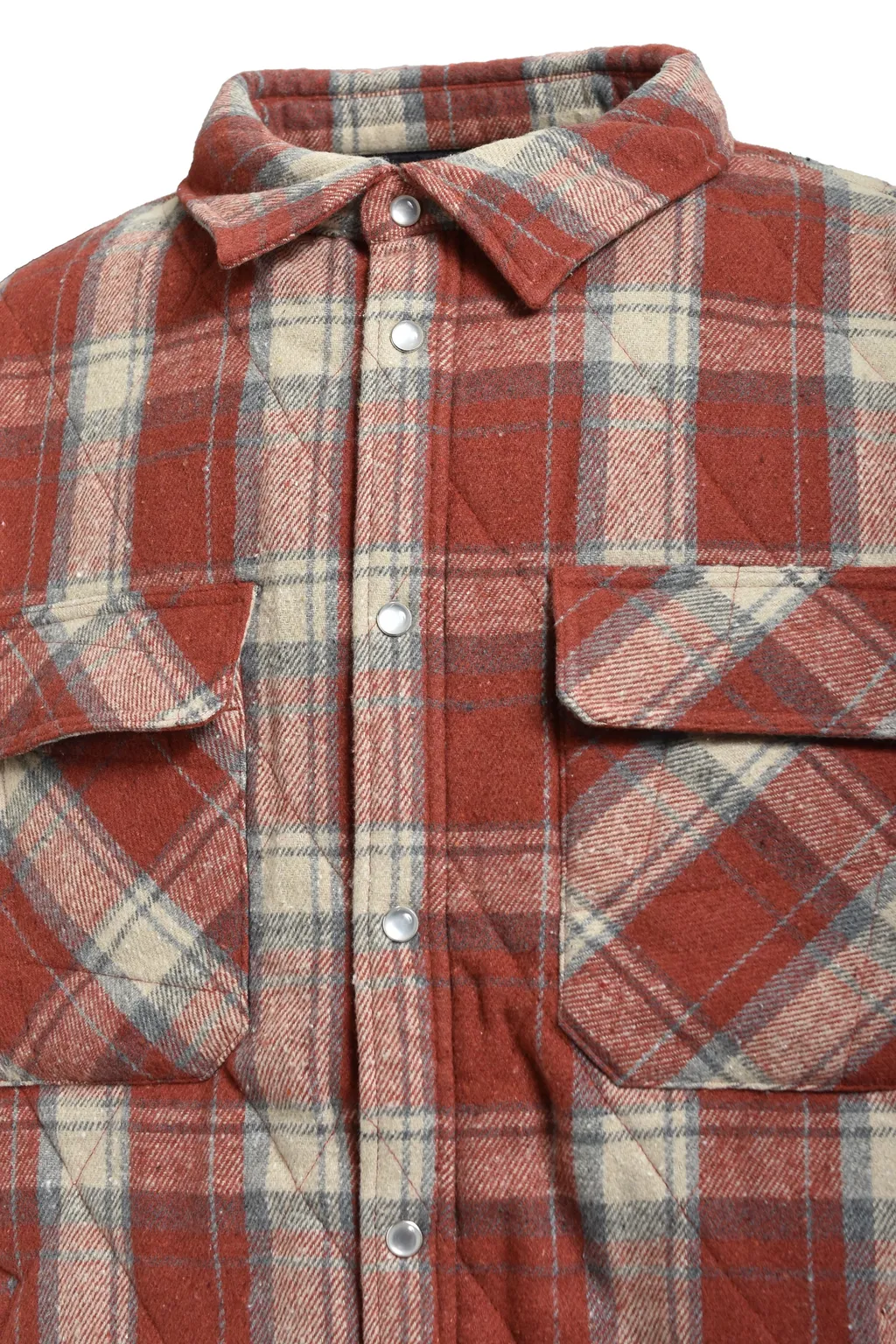 Quilting Check Shirt / Org