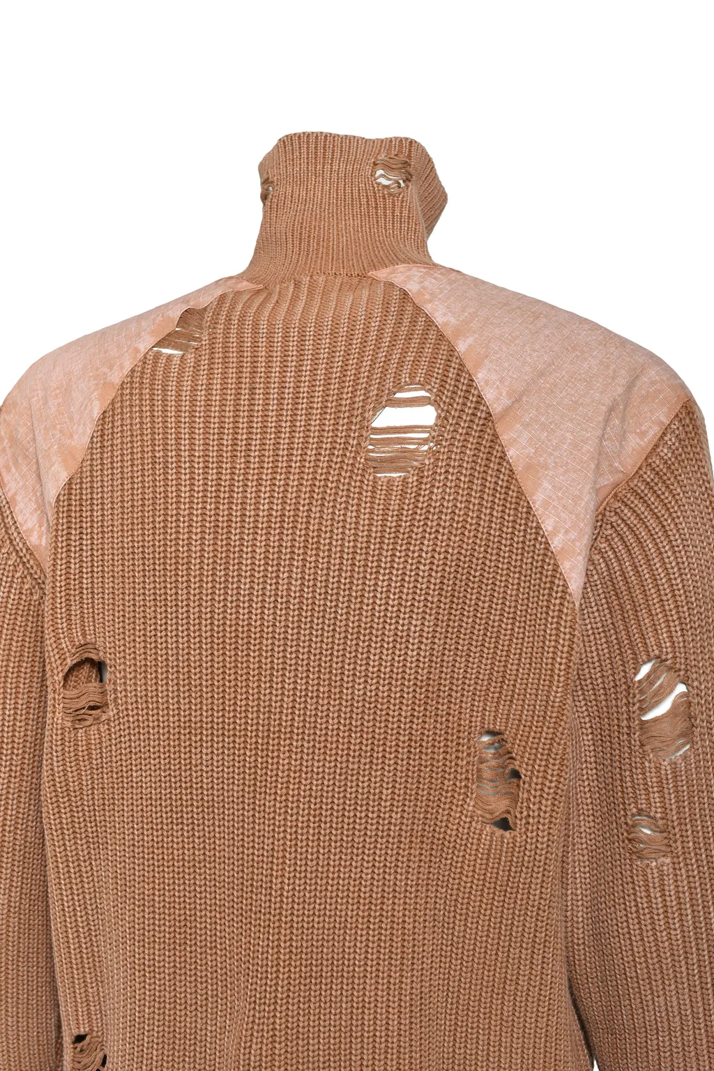 Overdie Damage Zip Knit / Brw