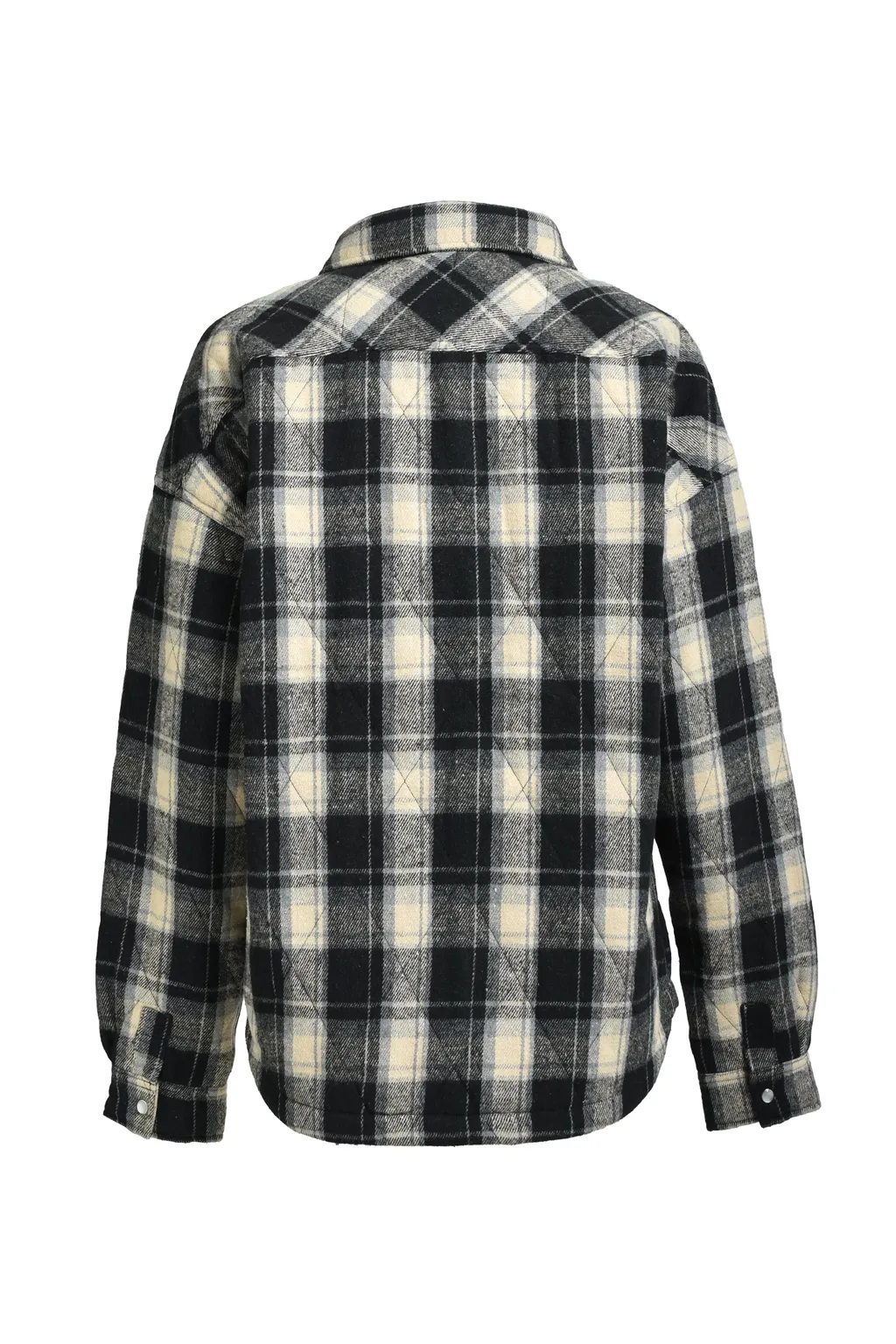 Quilting Check Shirt / Black