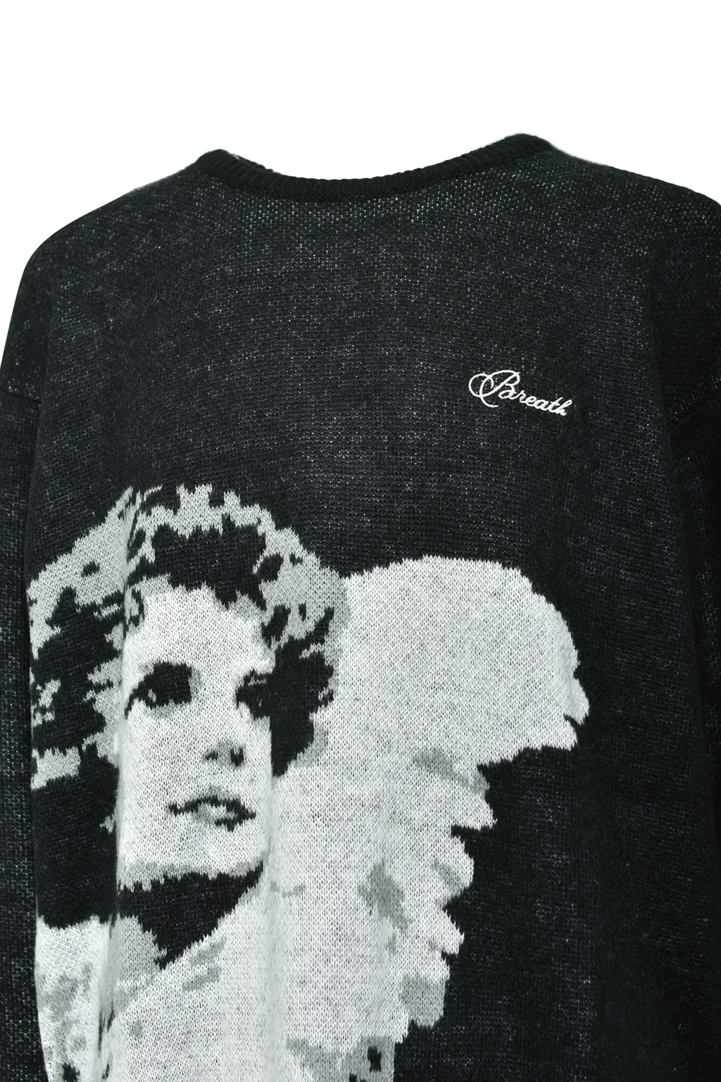 Angel Script Logo Mohair Knit / Blk