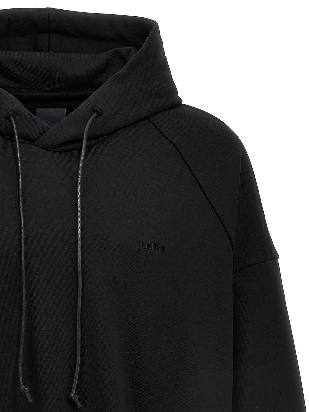 Juun J Graphic Printed Drawstring Hoodie