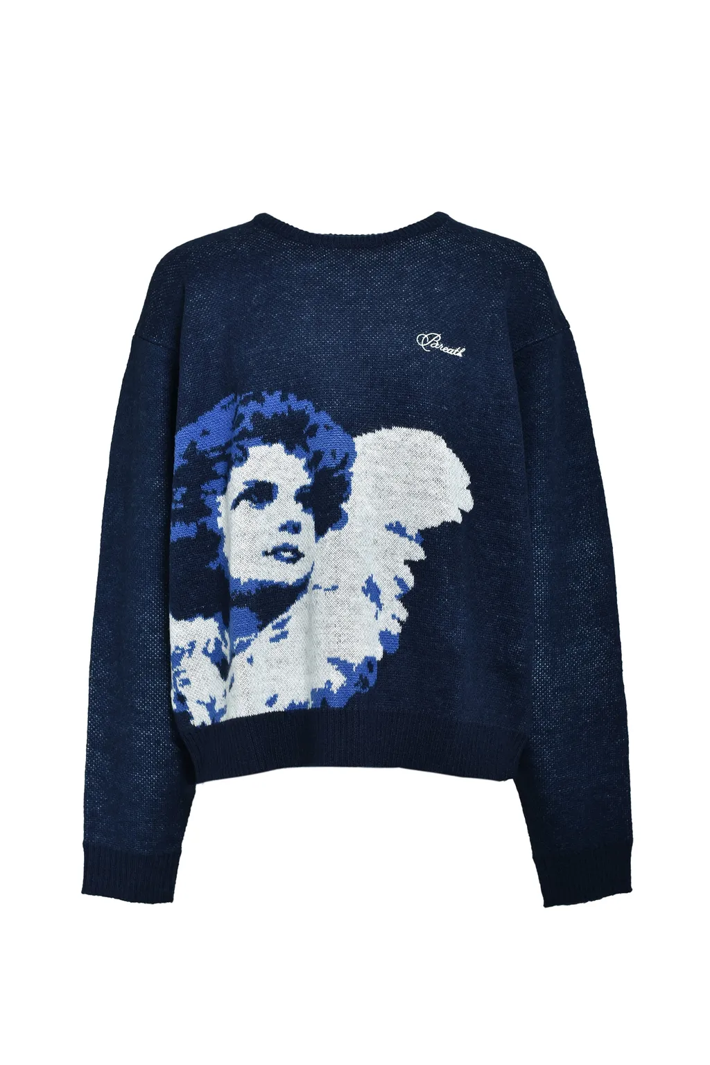 Angel Script Logo Mohair Knit / Nav
