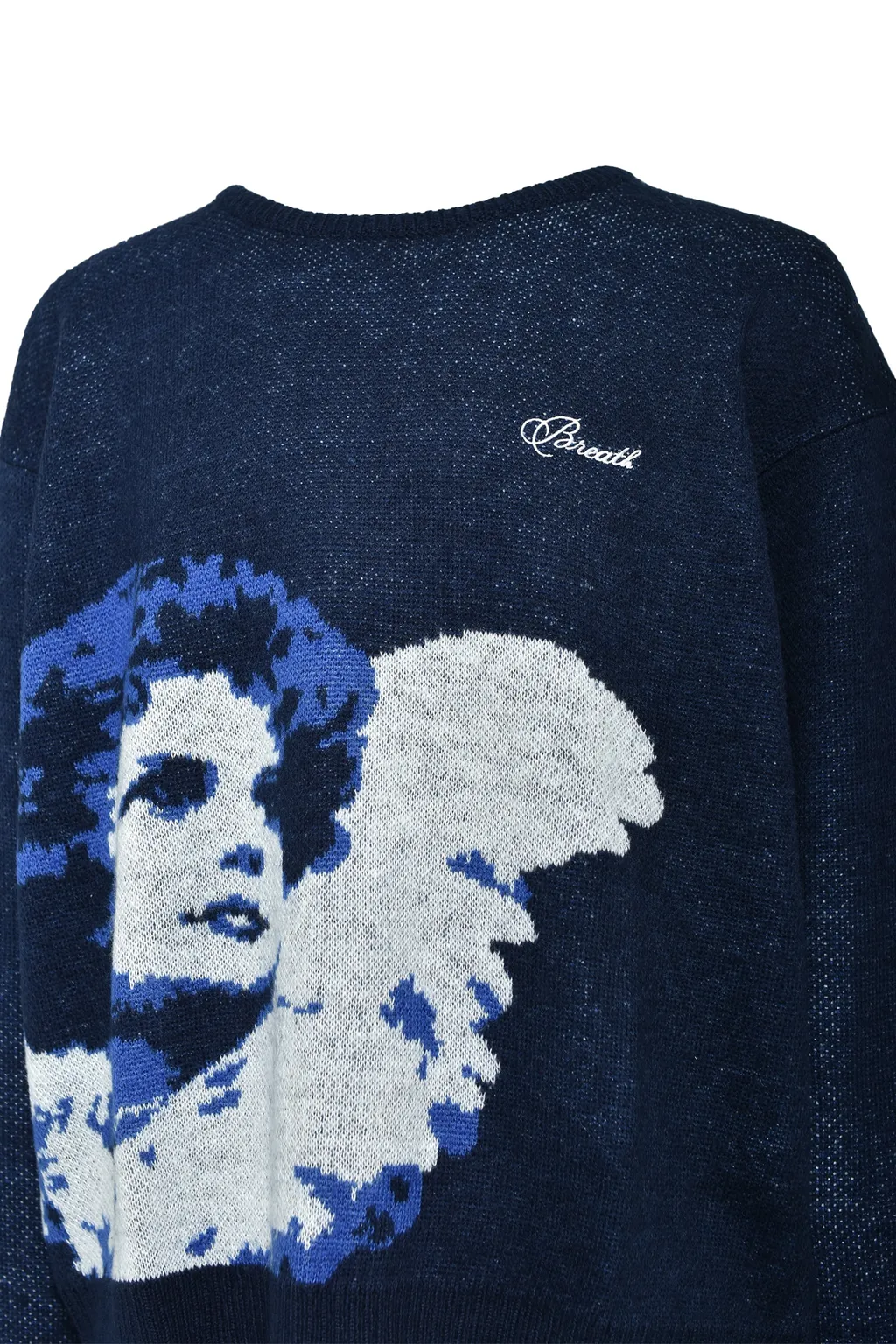Angel Script Logo Mohair Knit / Nav