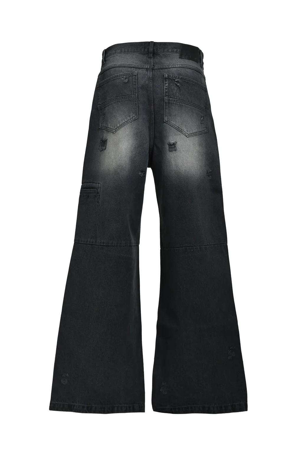 Coating Damage Denim Pants / Blk