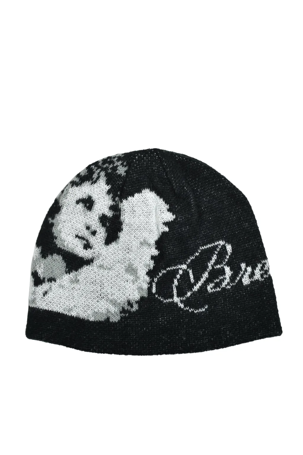 Angel Script Logo Mohair Beanie / Blk