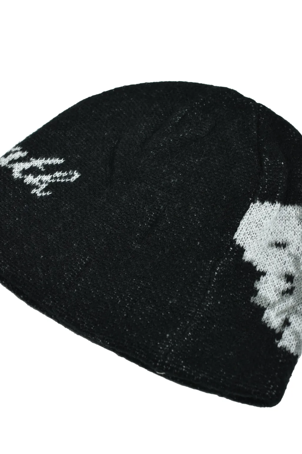 Angel Script Logo Mohair Beanie / Blk