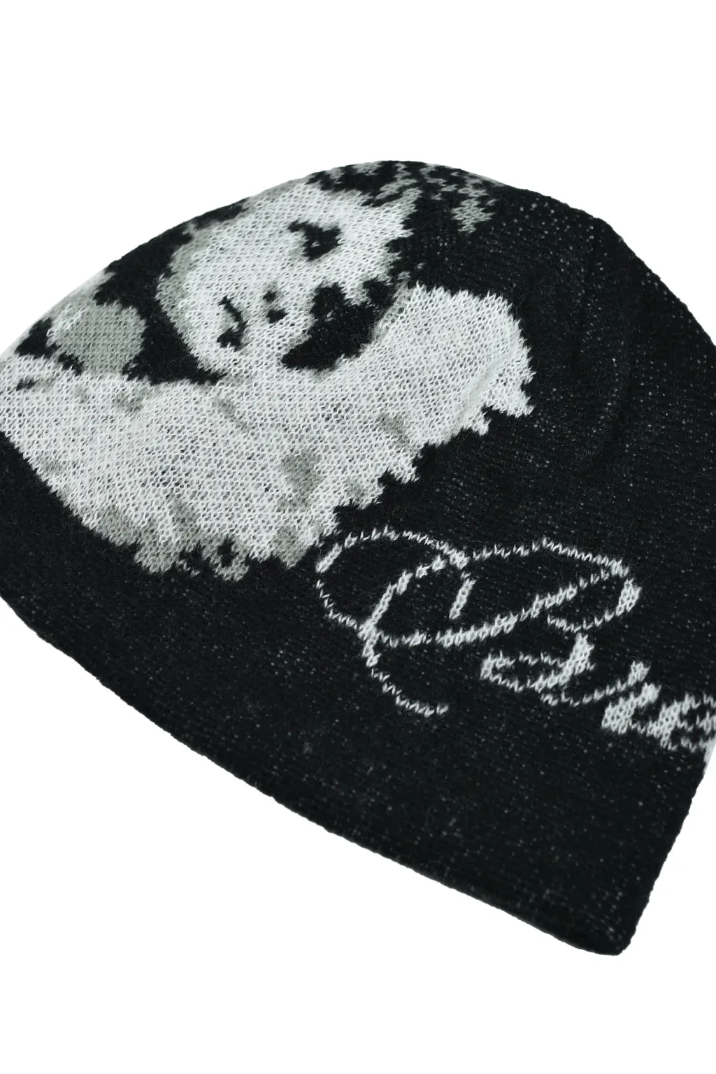 Angel Script Logo Mohair Beanie / Blk