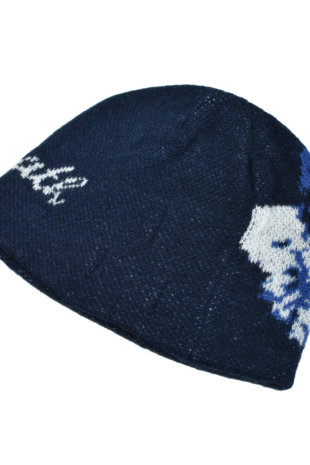 Angel Script Logo Mohair Beanie / Nav