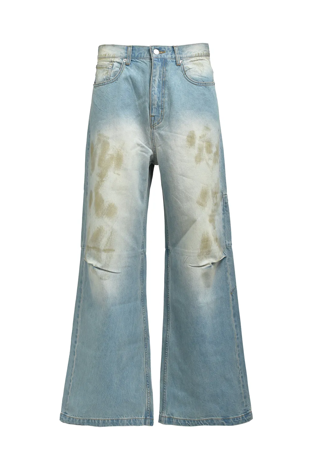 Coating Damage Denim Pants / Ind