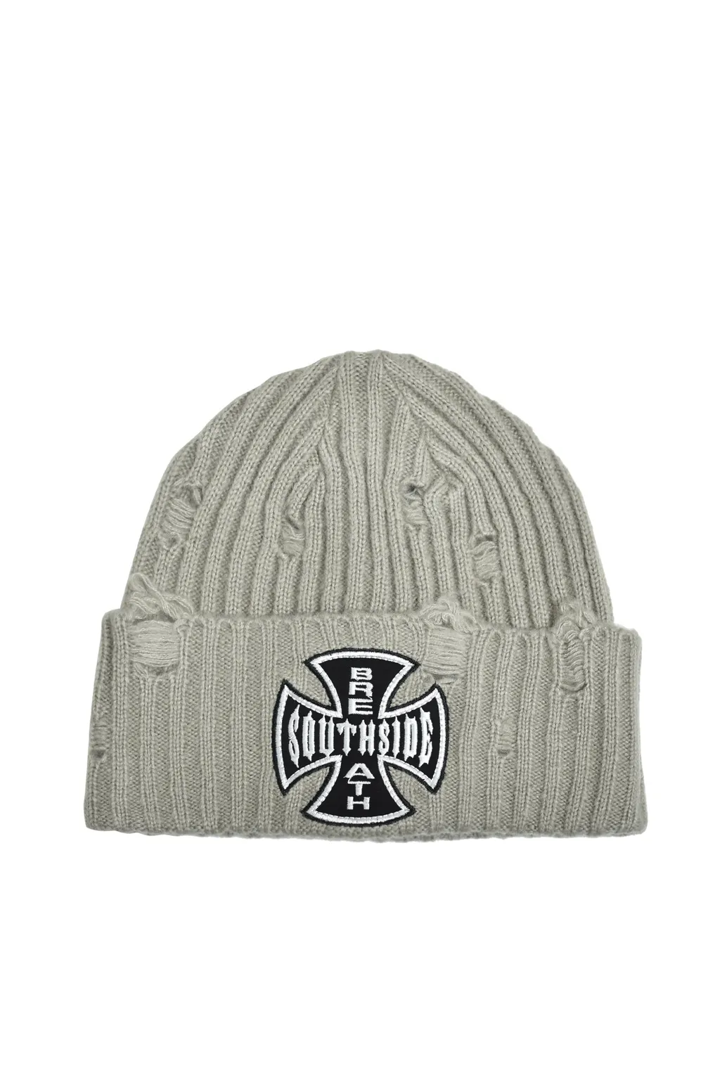 Southside Cross Damage Rib Beanie / Dust