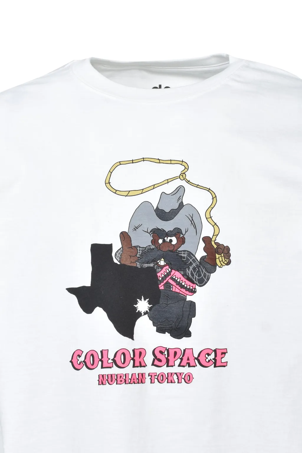 Texas Cowboy Tee / Wht/Pink