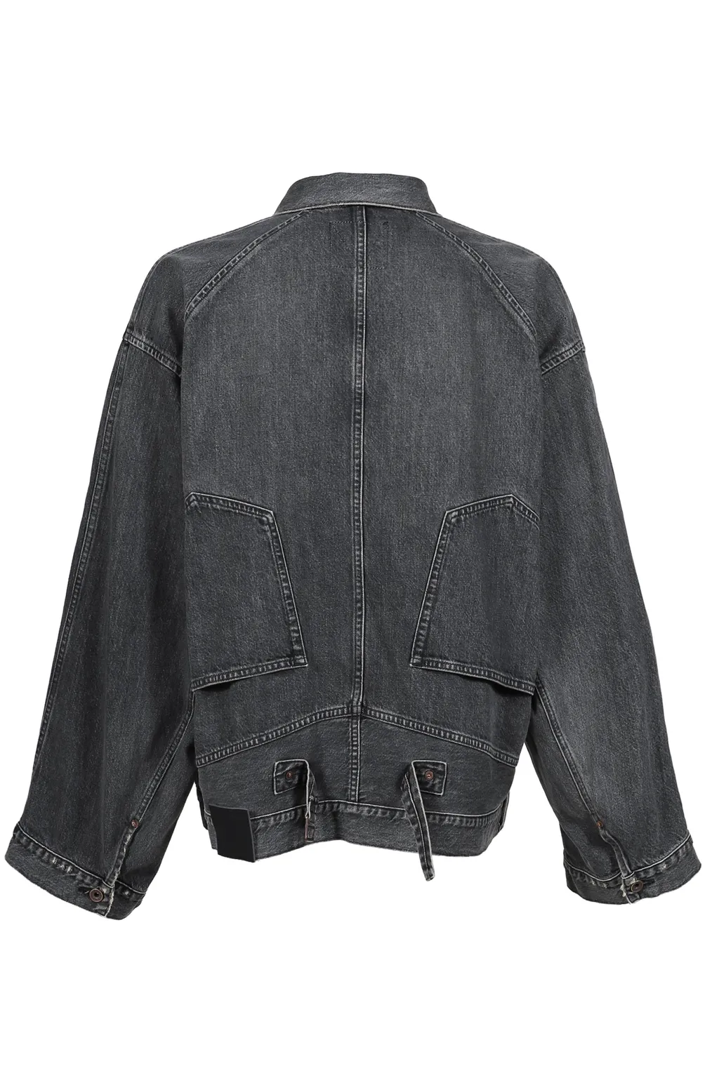 Vintage Washed Denim Jacket / Blk Inception