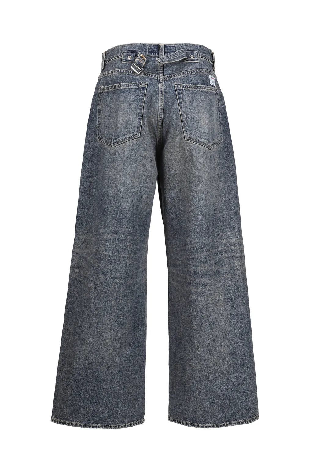 Buckle Super Wide Denim Pants / Ind D