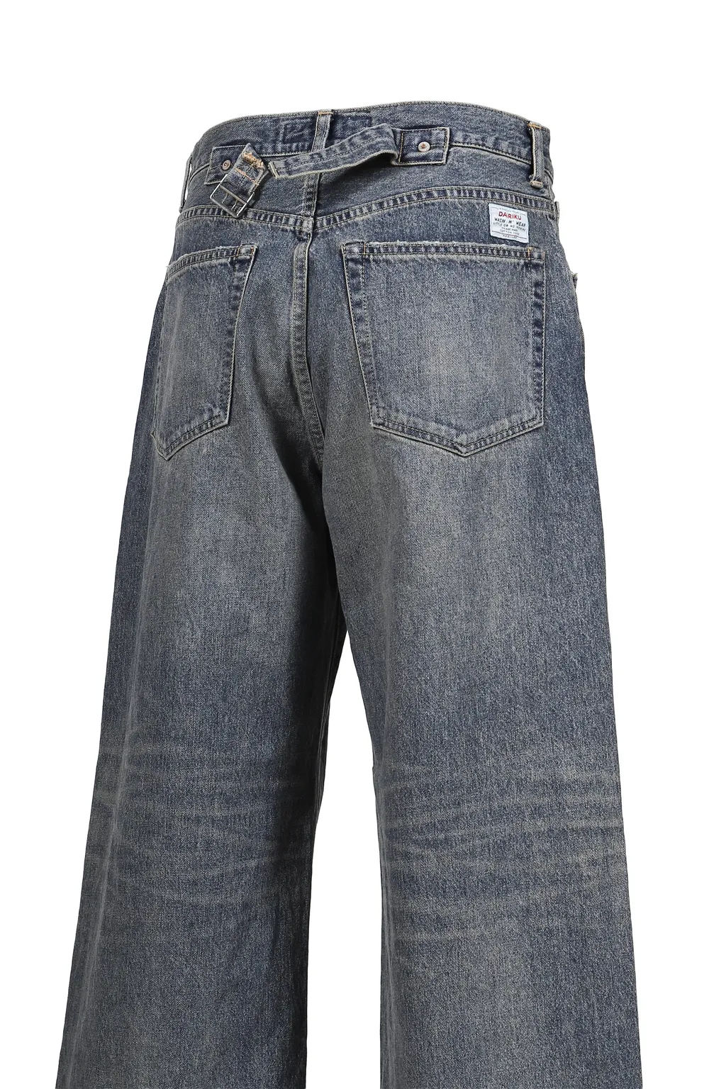 Buckle Super Wide Denim Pants / Ind D