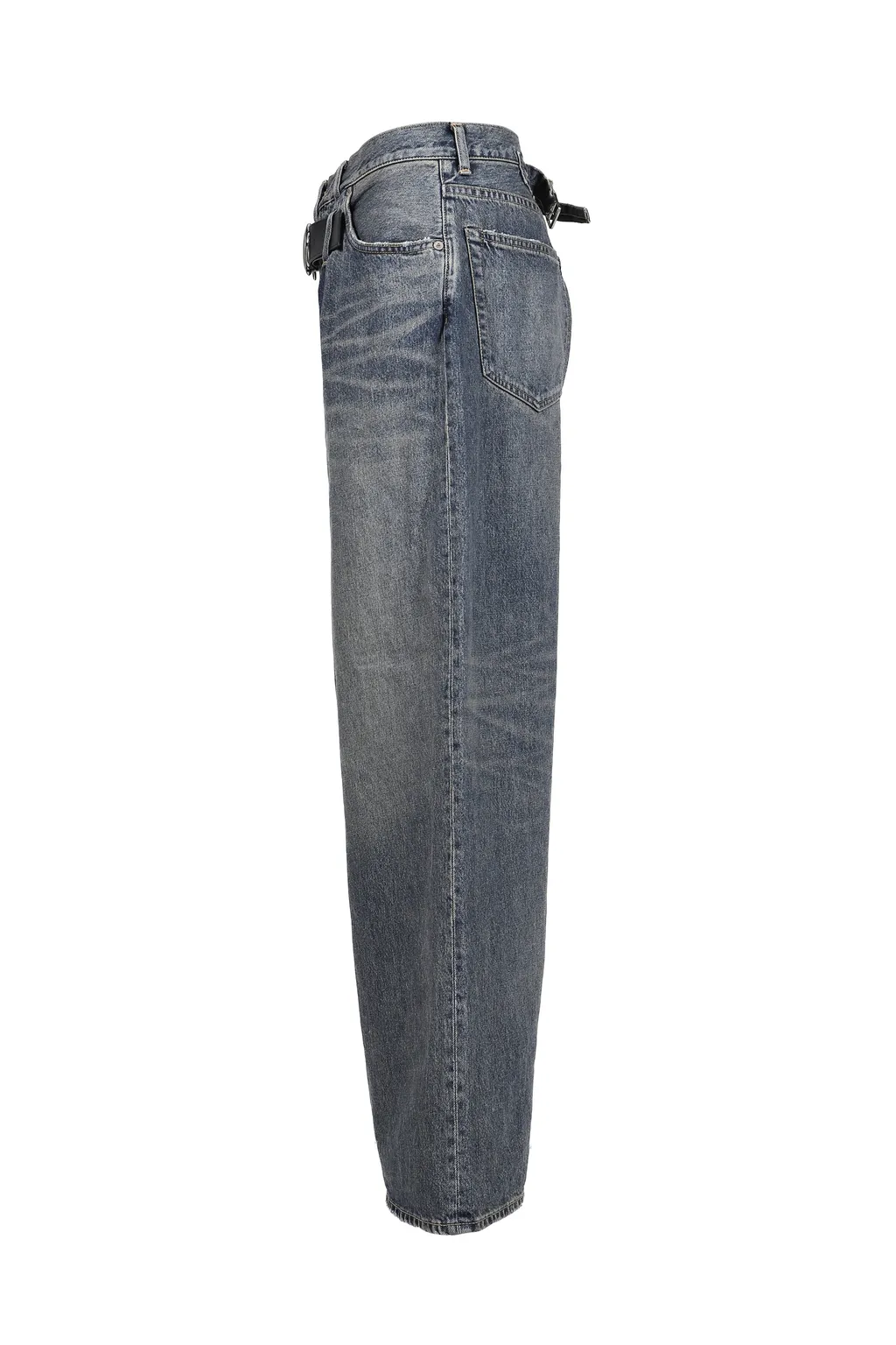 Buckle Super Wide Denim Pants / Ind D