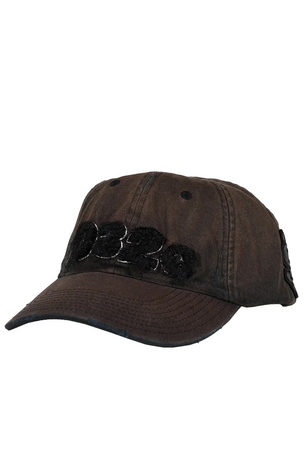 Distressed Logo Cap / Washed Blk