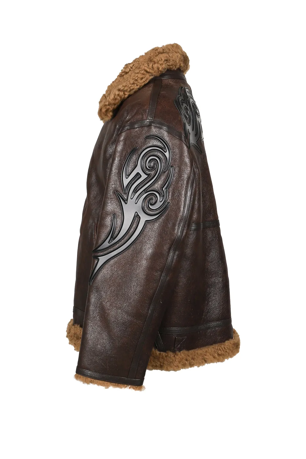 Tribal Shearling Jacket / Brw