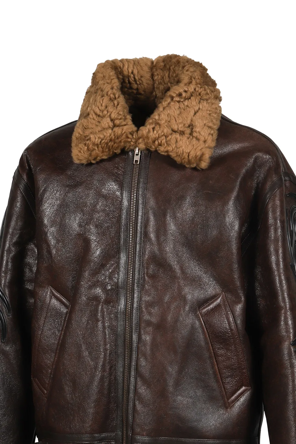 Tribal Shearling Jacket / Brw