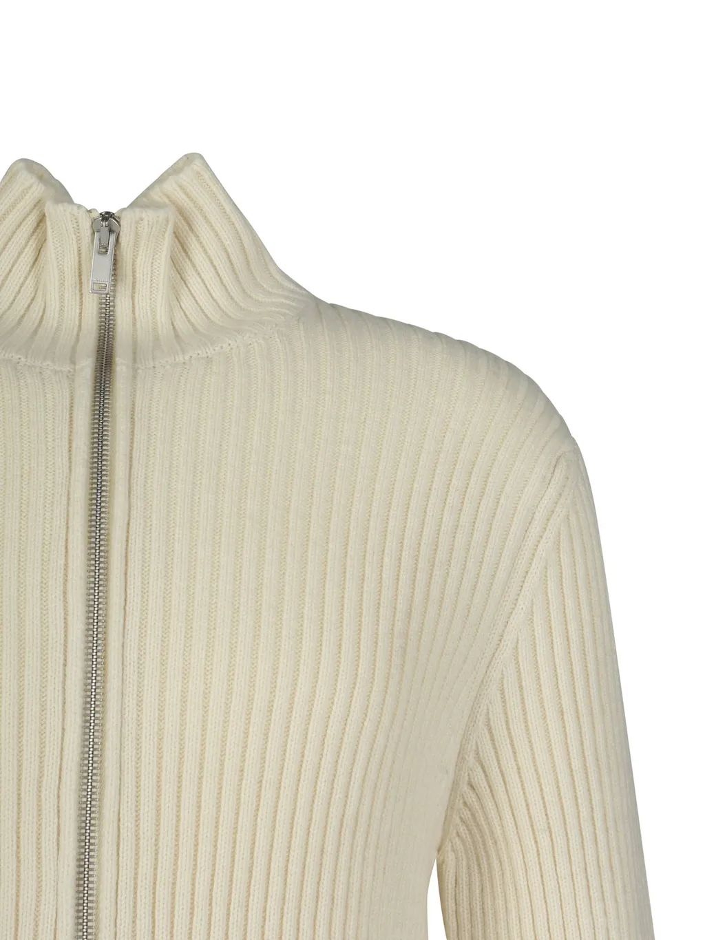 Jil Sander High-Neck Zip-Up Knitted Cardigan