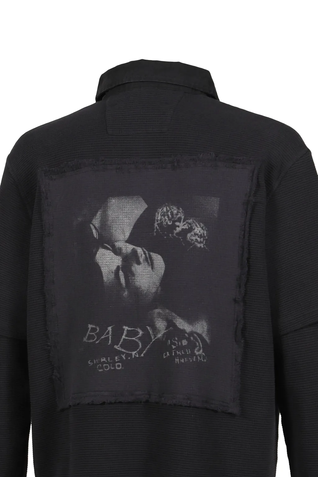 Layered Polo Longsleeve / Washed Blk