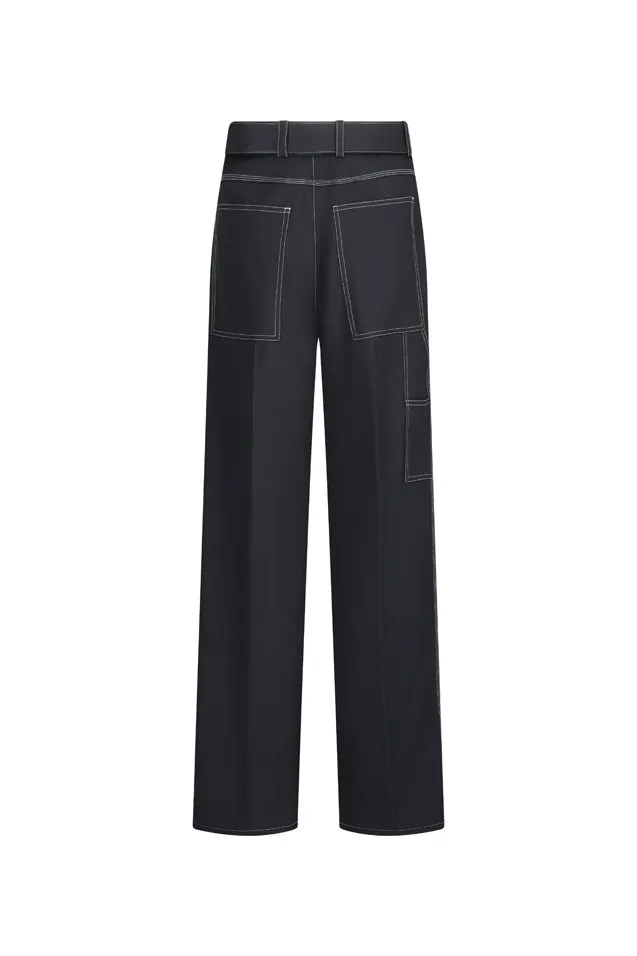 Jil Sander Creased Straight Leg Trousers