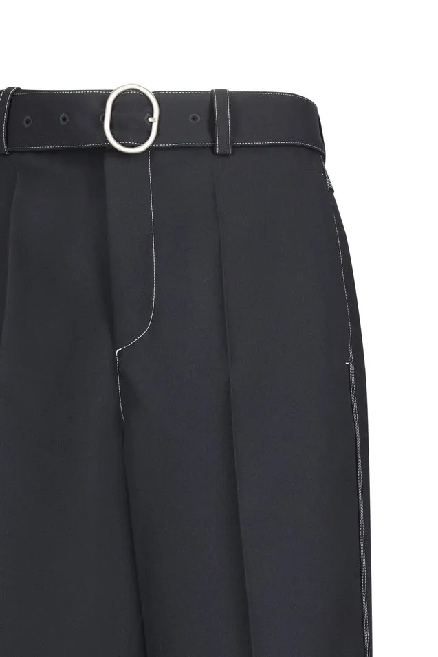 Jil Sander Creased Straight Leg Trousers