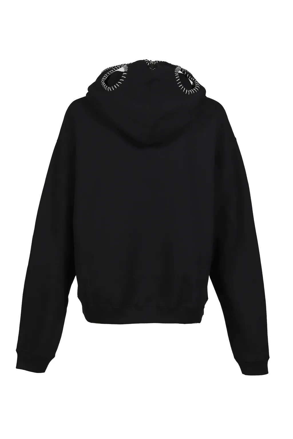 Hand-Stitched Full Zip Hoodie / Blk