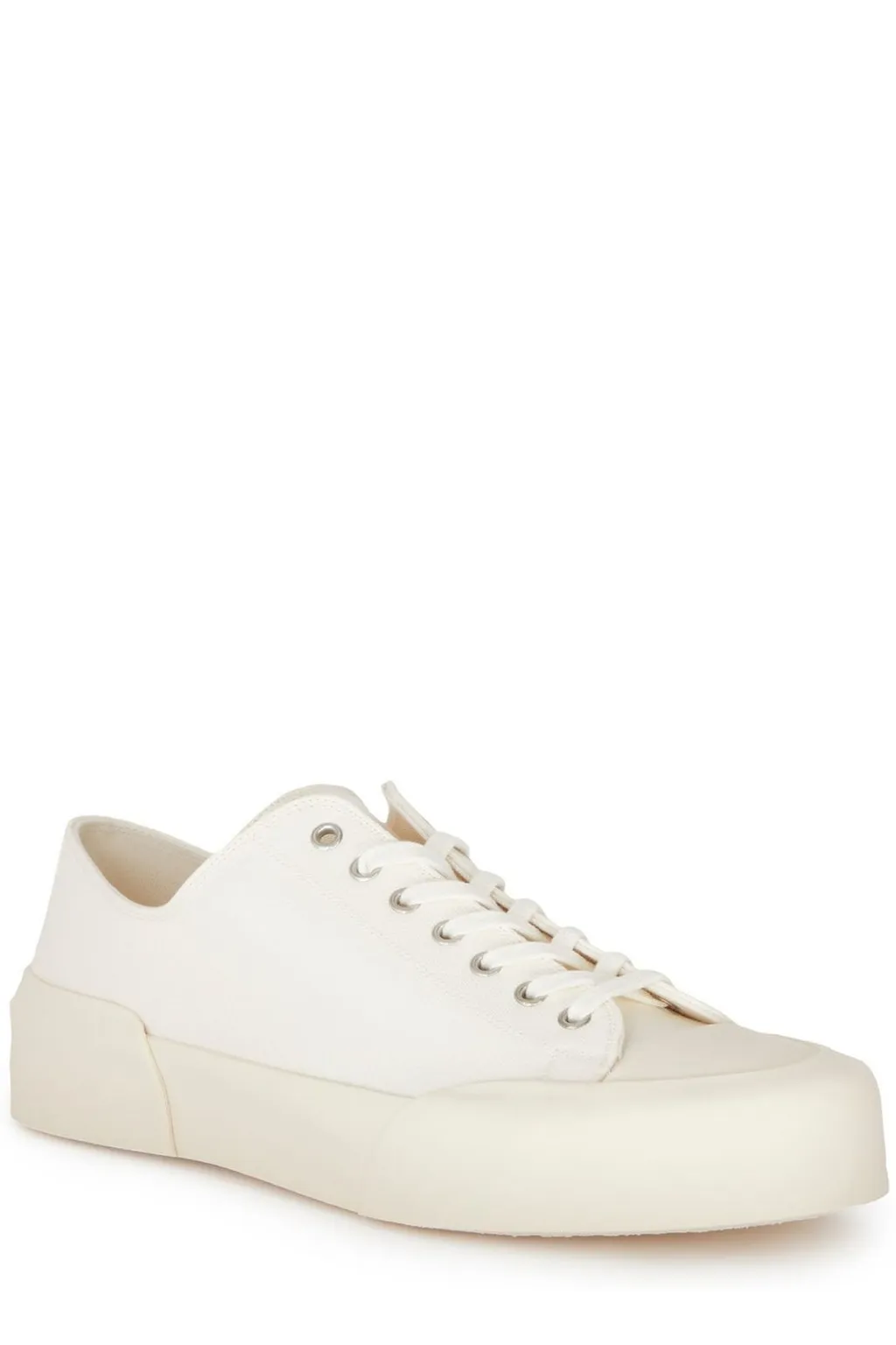 Jil Sander Round Toe Lace-Up Sneakers