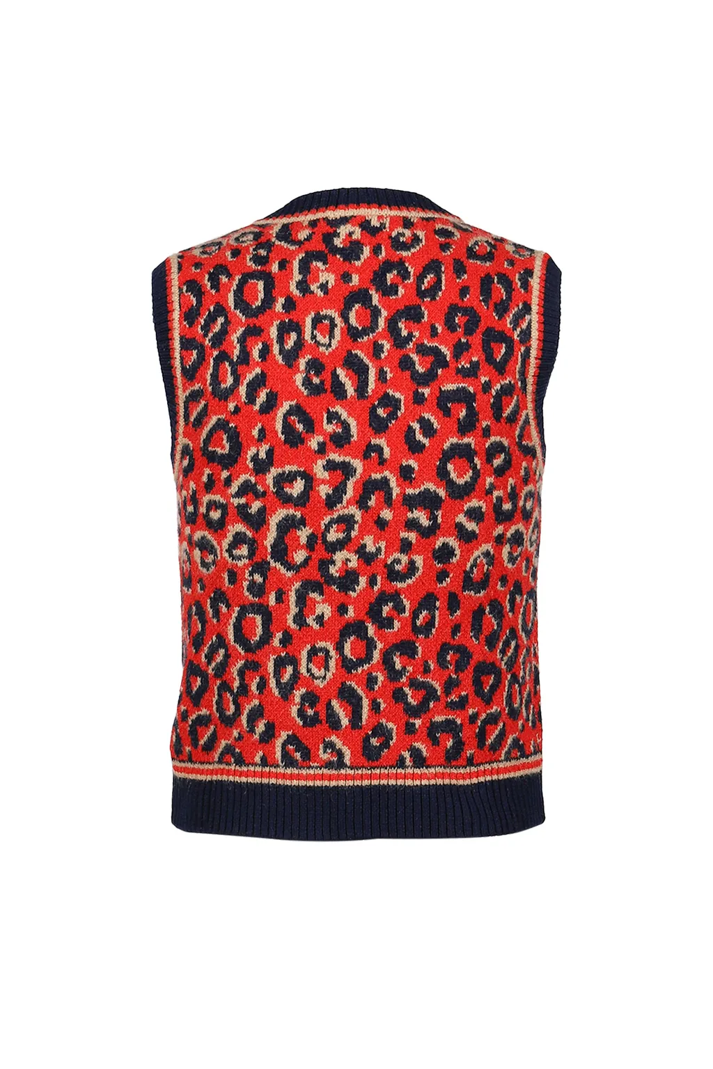 Wb Knit Vest / Nvy Bei