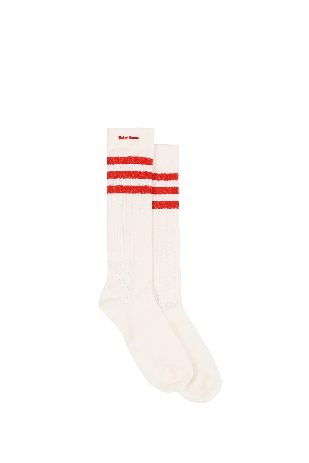 Wb Crochet High Sock / Chalk White / Night Navy