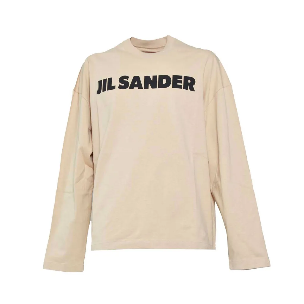 Jil Sander Logo Printed Long-Sleeved T-Shirt