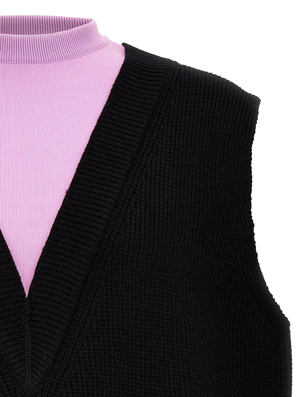 Jil Sander Two-Toned Sleeveless Knit Vest