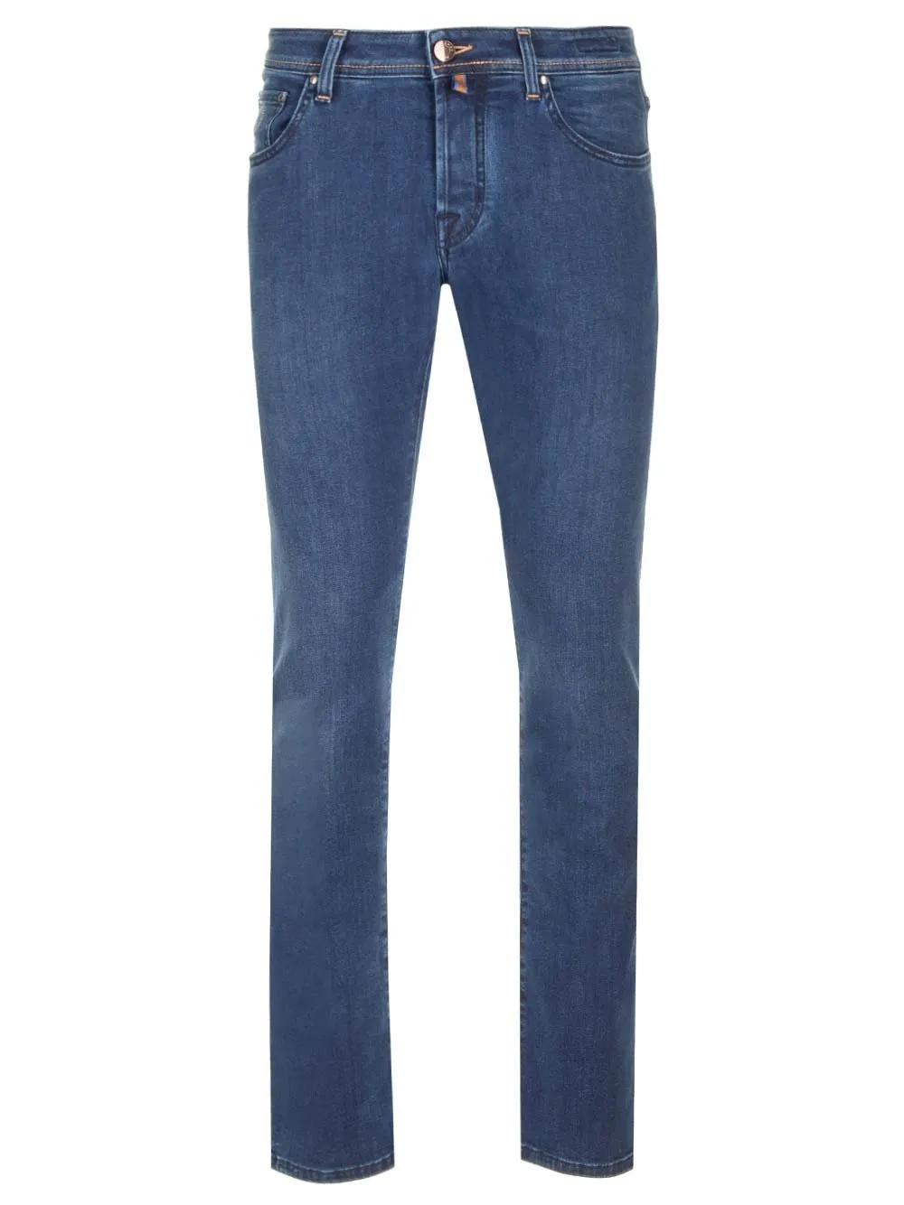Jacob Cohen Logo Patch Mid-Rise Jeans