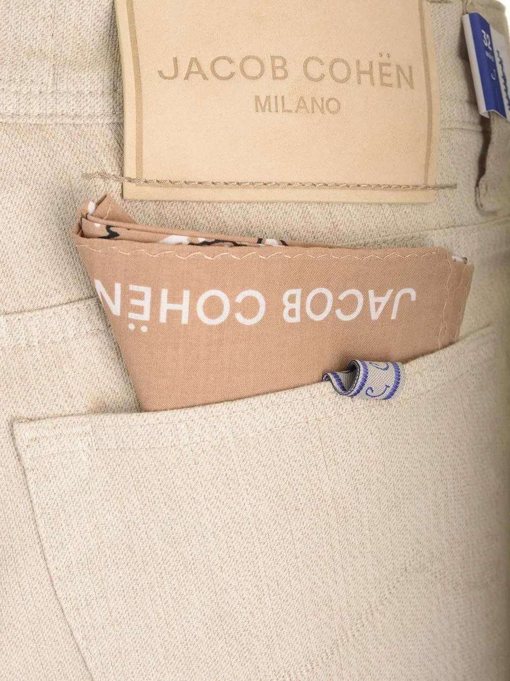 Jacob Cohen Barb Logo Patch Slim-Cut Trousers