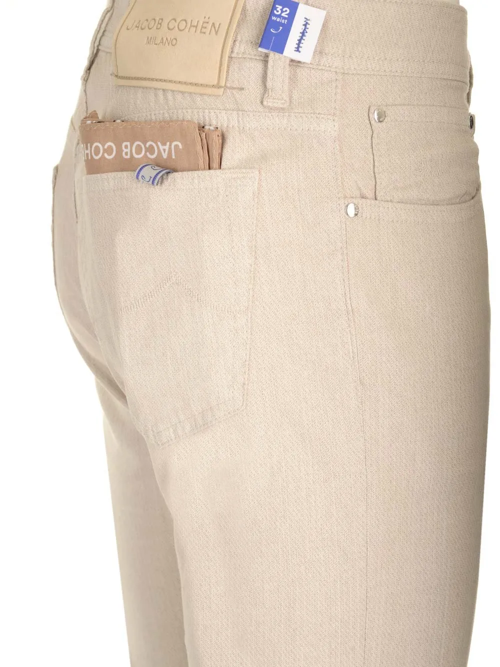 Jacob Cohen Barb Logo Patch Slim-Cut Trousers