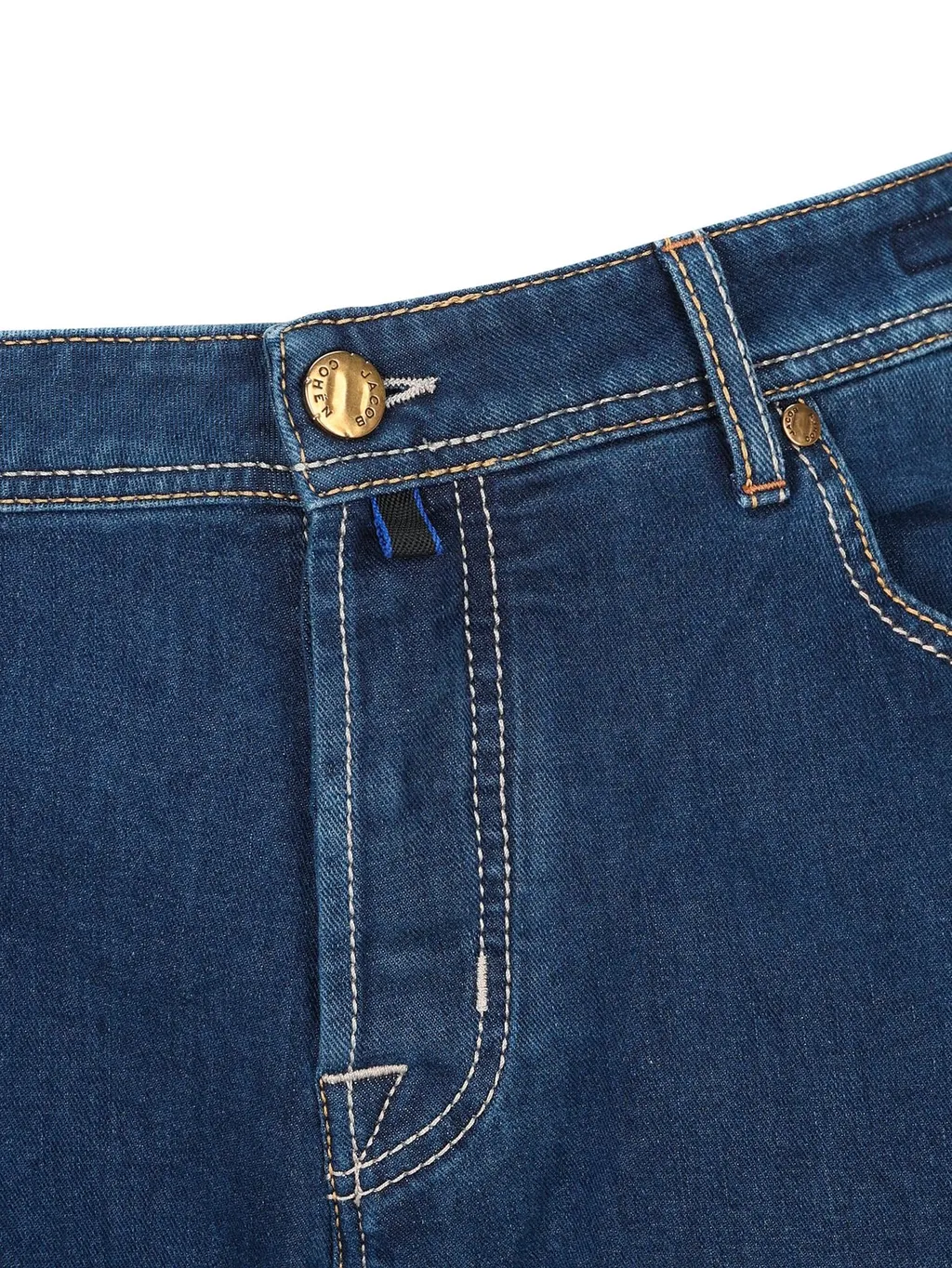 Jacob Cohen Logo-Patch Mid-Rise Slim-Fit Jeans