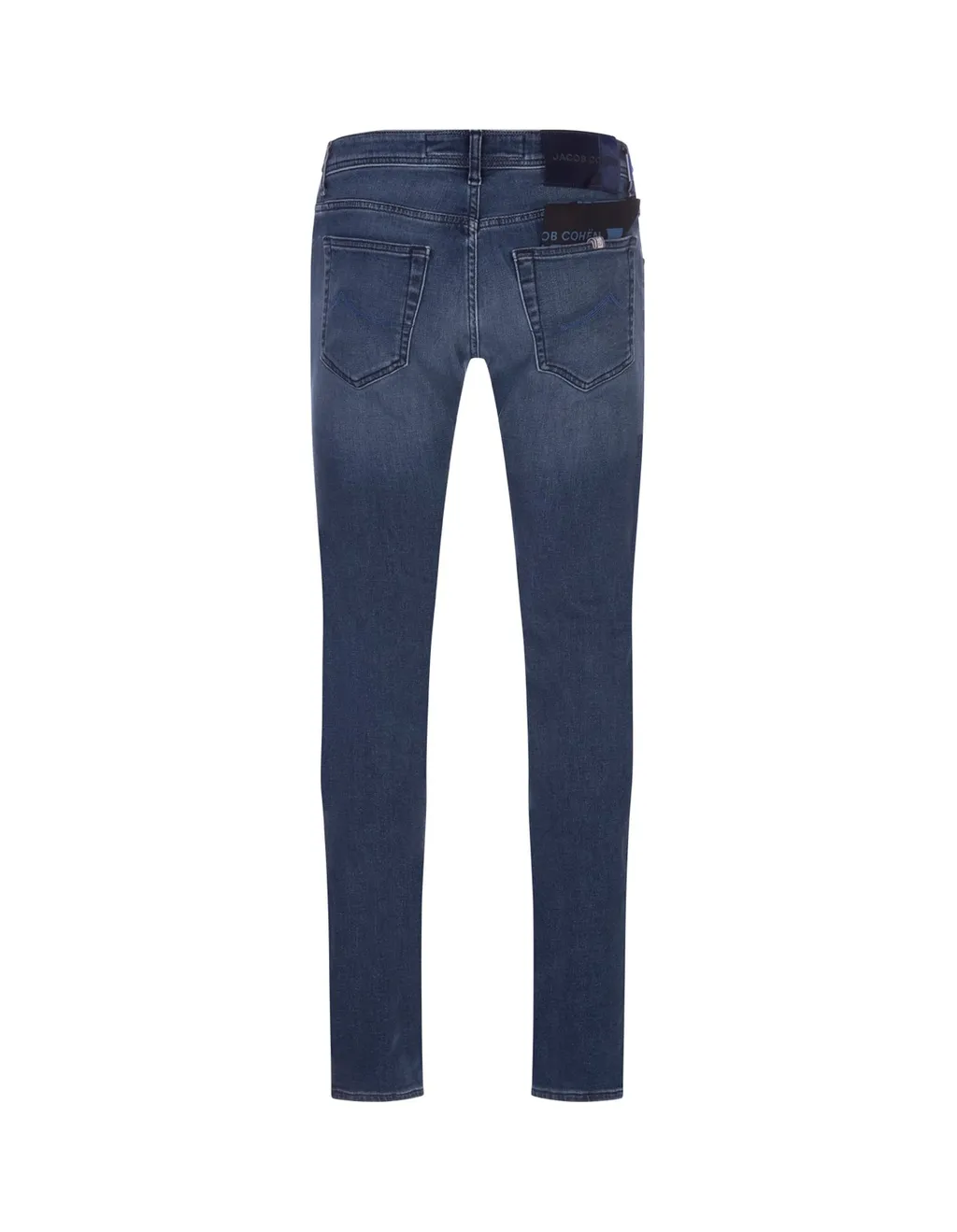 Jacob Cohen Logo-Patch Straight-Leg Slim-Cut Jeans