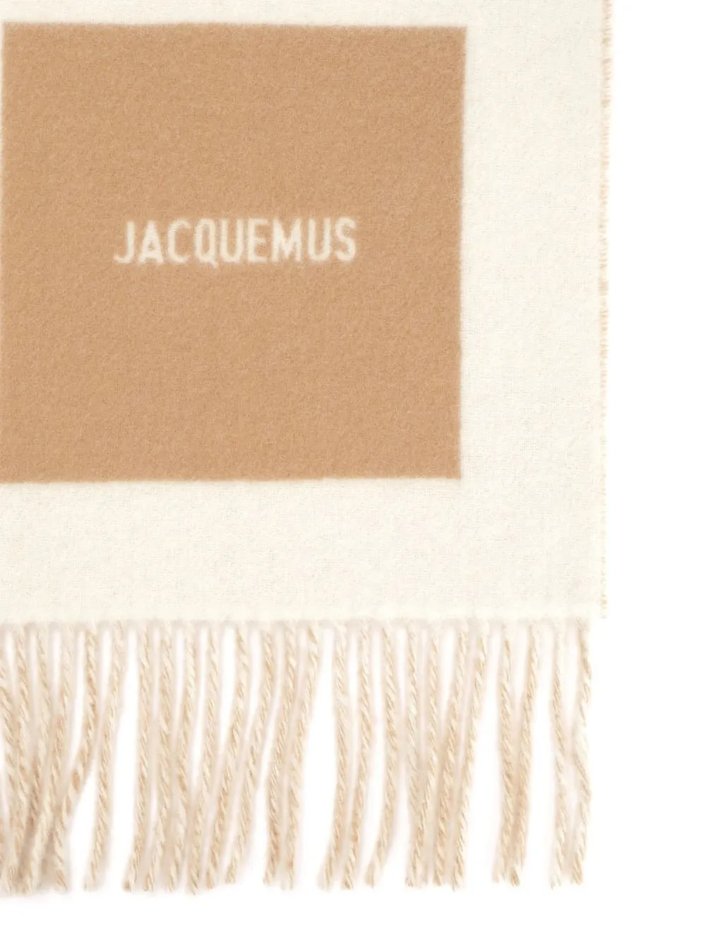 Jacquemus Logo Detailed Fringed Edge Scarf