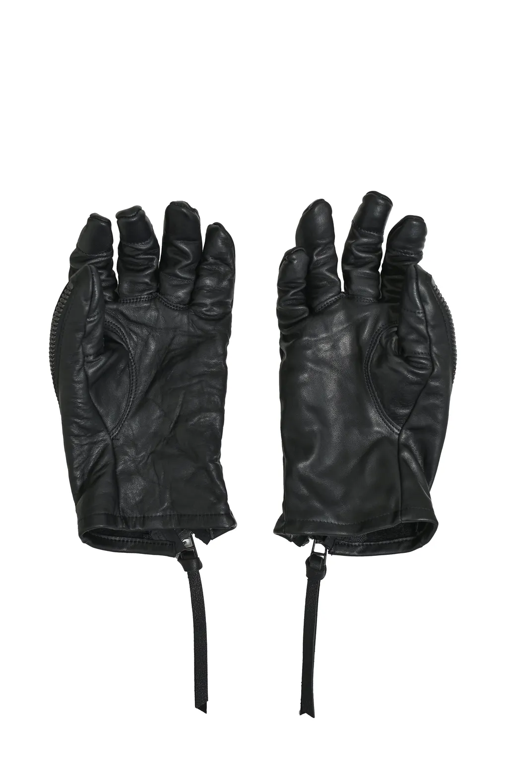 Horse Leather Twist W Zip Glove / Blk