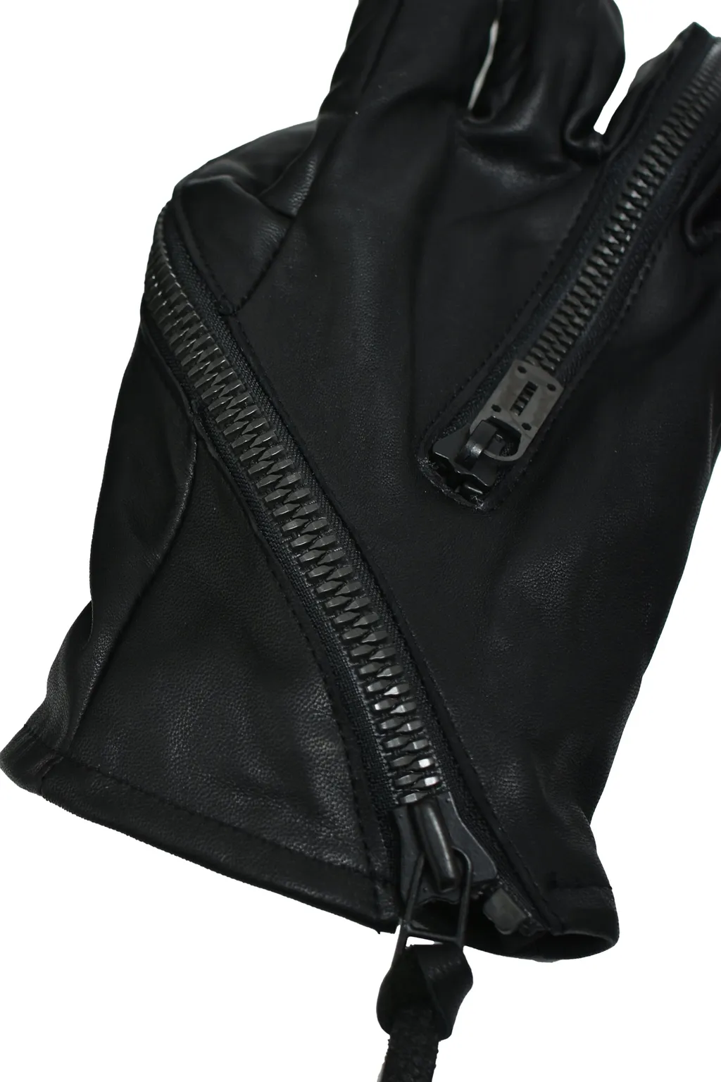 Horse Leather Twist W Zip Glove / Blk
