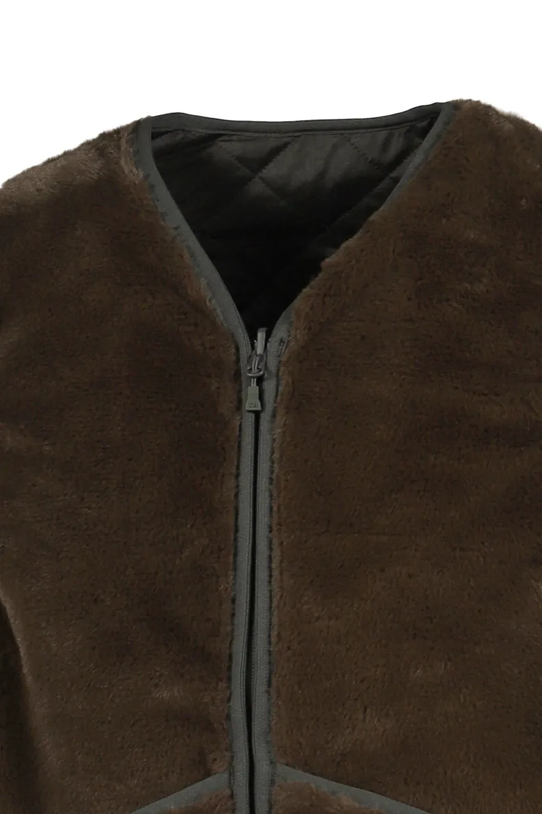 Tech Reversible British Hunter Fur Vest / D.Grn